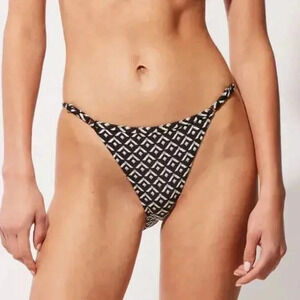 Solid & Striped Geo Lurex Jacquard Bikini Bottom Summer Beach ~ New with tags